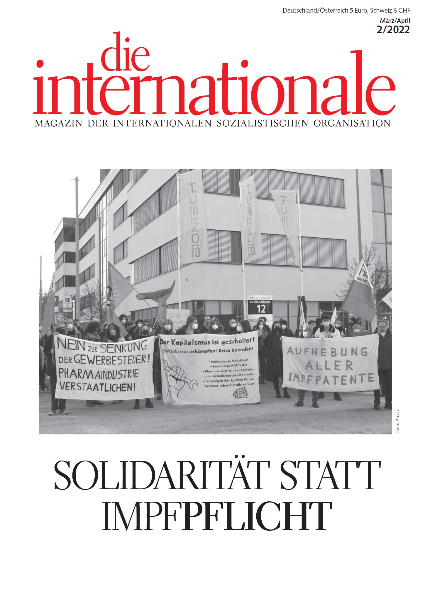 die internationale - Titelseite