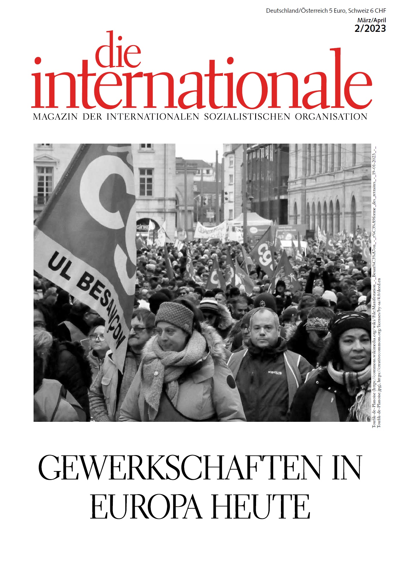 die internationale - Titelseite