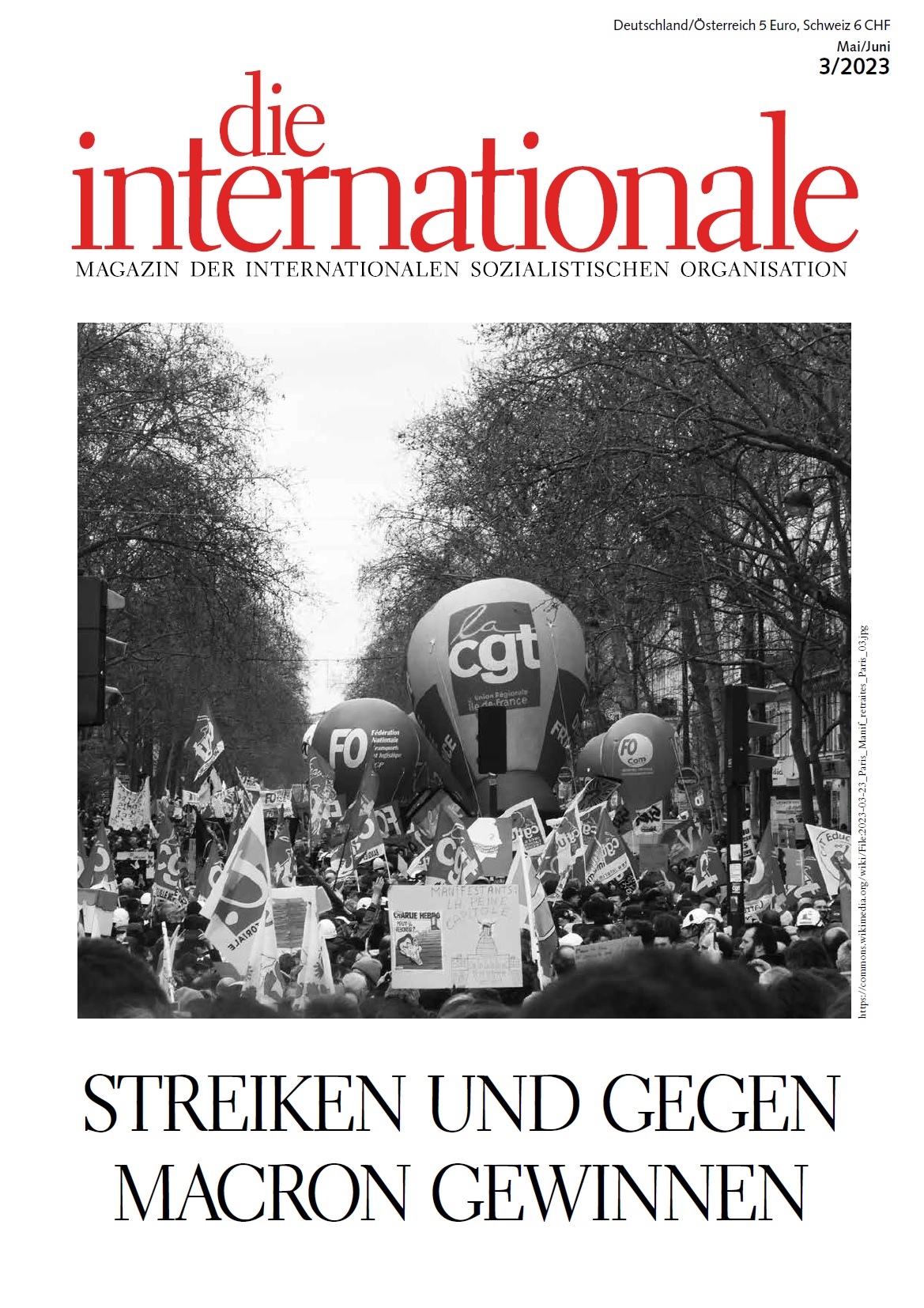 die internationale - Titelseite