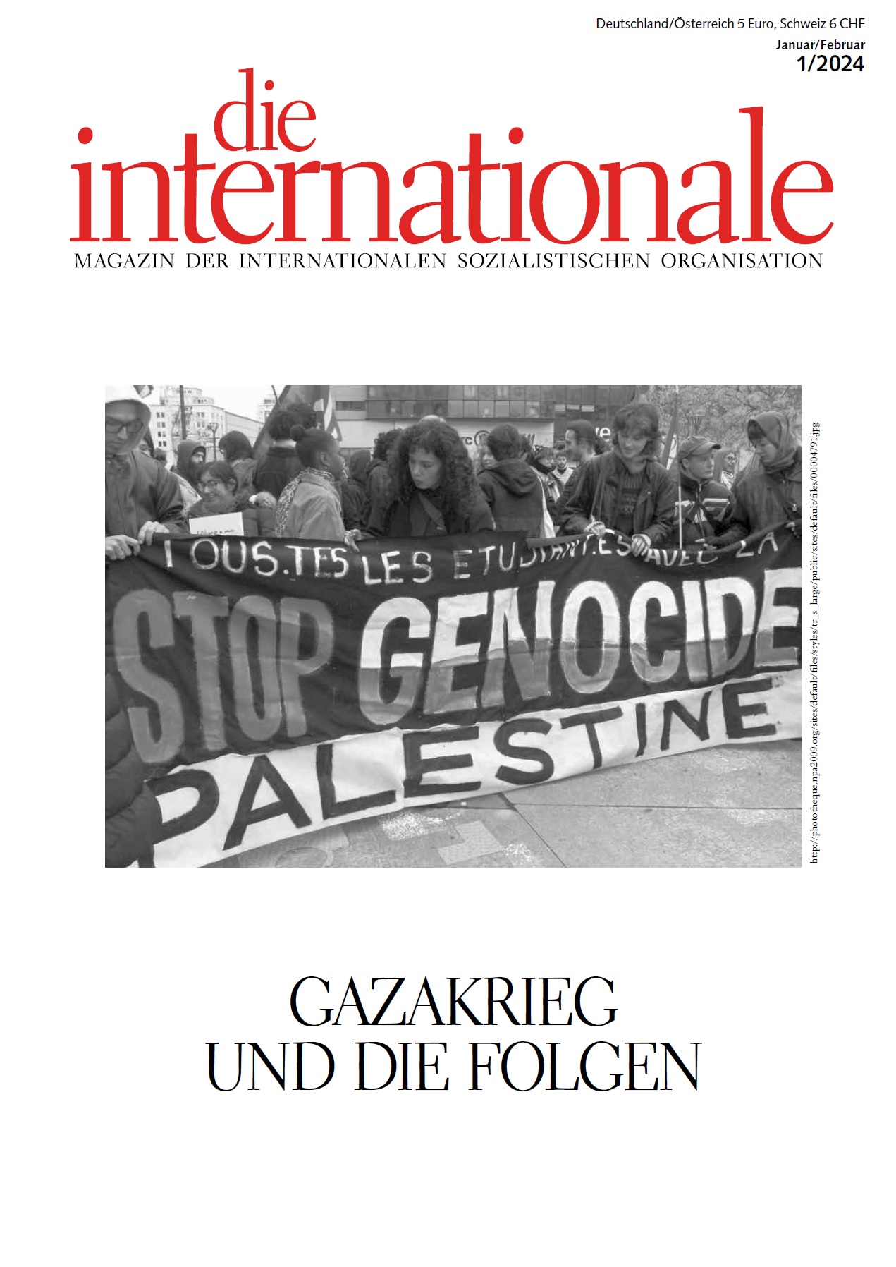 die internationale - Titelseite